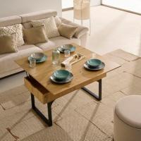 Mesa de Centro Elevable y Extensible – Espacio de Almacenamiento y Diseño Moderno - Color Madera. - details 4