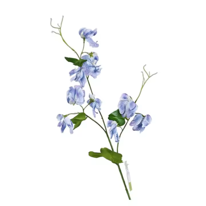 Flores de guisante artificiales de 55cm, rama de flor de guisante de seda de plástico elegante, flor falsa de tacto Real hecha a mano para fiesta de boda - 1