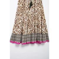 TRAFZA-Conjunto de 2 piezas para mujer, camisa de manga larga con botones decorados, falda larga plisada con cordón de cintura alta, 2024 - details 17