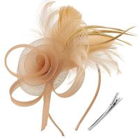 Vestido Formal, diadema de malla con plumas, sombrero pequeño Retro de lujo, diadema exquisita puesta en escena, diadema nupcial - details 2