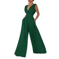 Ohsisa 2025 moda verano slim fit cintura alta adelgazamiento recto ancho pierna pantalones mono casual - details 5