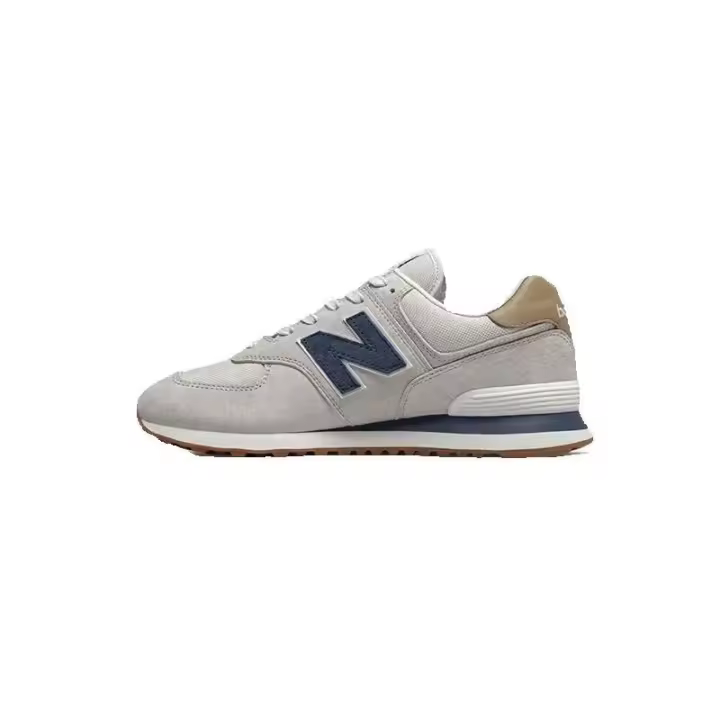 Auténtico NUEVO NB 574 Gris Blanco Azul Amarillo / Gris oscuro Hombres Mujeres Zapatillas Zapatos de trabajo - 1