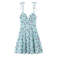 Ropa de mujer europea y americana vestido de popelina con estampado de flores populares 3 - details 6