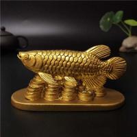 Estatuas de peces y animales dorados, figuritas, adornos de la suerte, decoración del hogar, estatua de Buda Feng Shui chino, escultura, artesanías de resina, regalos - details 2