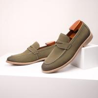 Mocasines de color claro, zapatos casuales de cuero para hombre, zapatos de cuero genuino - details 11
