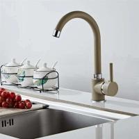 Grifo de oro rosa/negro/cromado mezclador de agua fría y caliente grifo de fregadero giratorio de 360 ​​grados montado en cubierta para cocina - details 9