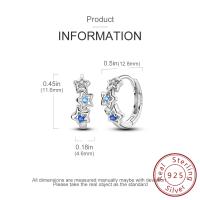 Pendiente de aro de plata de ley 925 para mujer, corazón, estrella, trébol, joyería de compromiso, regalo de boda - details 36