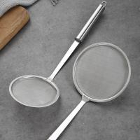Cuchara de filtro de cocina de acero inoxidable, filtro de aceite desnatado, accesorios de malla, percolador de comida frita, colador de red, nuevo - details 6