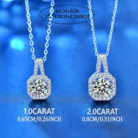 Elegante Collar de Colgante de Moissanita de Plata Esterlina 925 Estilo Lindo para Novias - details 3