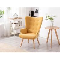 Sillón de tela amarillo único - details 0
