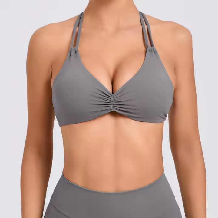 Camiseta de Yoga sin Mangas Ajustable Top Deportivo Transpirable con Botones Dobles - 1