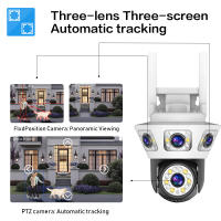 Cámara de Vigilancia Inalámbrica 4K 3 Lentes 3 Pantallas 12MP Impermeable para Exteriores - details 1