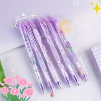 Bolígrafos de Gel borrables de tulipán, bolígrafo neutro para escritura de paisaje, bolígrafos de Gel de estilo coreano Kawaii con borradores, suministros escolares - details 14