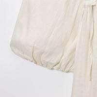 Vestido casual largo sencillo y cómodo con diseño de lazo en la cintura, estilo versátil para el día a día, PB&ZA2025basic, ropa de mujer. - details 4