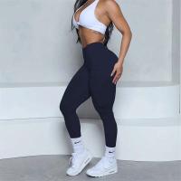 Leggings con espalda en V para mujer, leggings deportivos sin costuras para mujer, pantalones de yoga sólidos elásticos de cintura alta para fitness y jogging - details 8