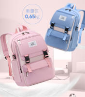Mochila escolar para adolescentes, morral sencillo de color sólido para mujer, morral escolar juvenil para mujer - details 3