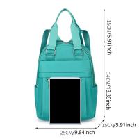 Mochila De Viaje con múltiples bolsillos para mujer, morral informal de viaje, bolso Oxford impermeable para la escuela, Color sólido - details 0