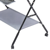 Cambiador plegable y portátil, con cesta de almacenamiento lateral, equipado con ruedas, antideslizantes para bebés hasta - details 4