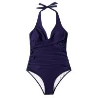 Traje de baño sexy 2025 con espalda cruzada y cuello en V, bikini de una pieza. - details 7