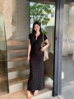 Vestido adelgazante y ceñido a la cadera para mujer, estilo francés de vacaciones, puro deseo de verano, sensación de alta gama, camisola larga - details 7