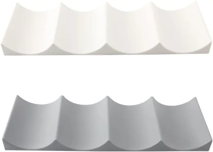 Porta Botellas Nevera - Tapete Organizador, para Botellas Plásticas, Blanco/Gris - 1