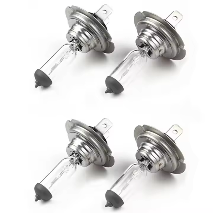 4 bombillas halógenas para faros delanteros de coche, lámpara estándar H7 de 12V / 55W - 1