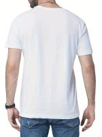 Camiseta Casual de Cuello Redondo para Hombres Estampado de Música Tejido de Poliéster con Ligeza - details 6