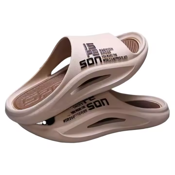 Zapatillas casuales de personalidad para hombres, suelas suaves, sandalias deslizantes con punta abierta, zapatillas de verano de PVC antideslizantes para el hogar - 1