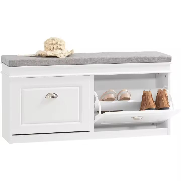 Baul almacenaje para Dormitorio L104 x P24 x H52cm Blanco FSR64-W ES - 1
