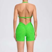 Traje de entrenamiento de gimnasia reforzado deportivo para mujer, ropa deportiva para mujer, traje de yoga rosa, verde y rojo 2024 - details 39