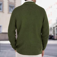 2025 Suéter de punto con doble botón y solapa fina para hombre, chaqueta Tre, ropa de moda de talla grande, otoño e invierno - details 9