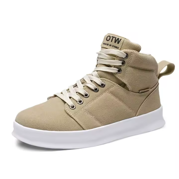 Zapatos de Skate para Hombre Calzado Deportivo Rojo de Gamuza Zapatillas Antideslizantes con Plataforma para Exteriores - 1