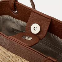 2 bolsas de mano tejidas para mujer de inspiración vintage con asas marrones: ligeras, duraderas y versátiles para viajes, playa y uso diario, bolsa de viaje esencial | Diseño de inspiración vintage | Bolso con asa duradera, bolso de mano de playa - details 6
