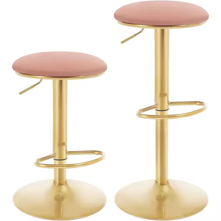 Altura ajustable entre 60 y 80,5 cm, sillas altas giratorias 360 °   con Asiento de Terciopelo para Comedor, - 1