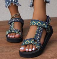 Sandalias planas deportivas con punta descubierta para mujer, zapatos textiles de talla grande, ropa de playa para primavera y verano, 43, 42, 4140, 39 - details 6