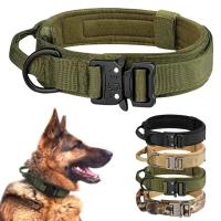 Productos para mascotas, Collar táctico para perros al aire libre, Hebilla de metal, Collar de nailon transpirable, Collar de entrenamiento para perros medianos y grandes - details 2
