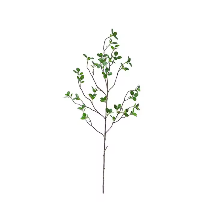 Planta de hojas de Milán artificiales grandes, ramas de Milán artificiales realistas hechas a mano, plantas falsas elegantes de tacto Real - 1