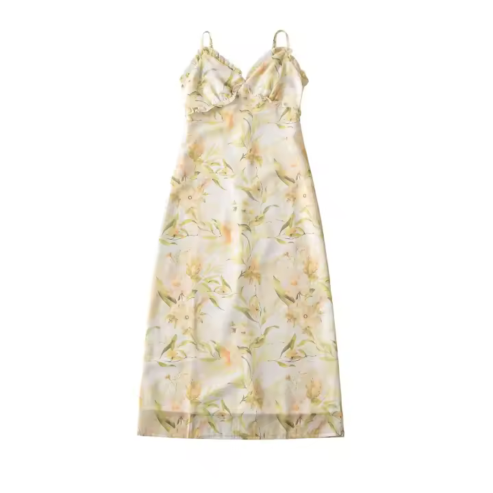 Ropa de mujer europea y americana vestido estampado popular hermoso regalo niña - 1