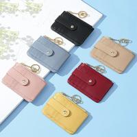 Cartera Pequeña de Cuero PU con Cierre de Cremallera para Tarjetas de Crédito y Monedero Bolsa de Dinero con Llavero y Clip - details 7