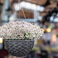 Ramo de flores artificiales de plástico para Decoración de mesa, flores falsas para jardín, porche, ventana, habitación del hogar, bricolaje - details 6
