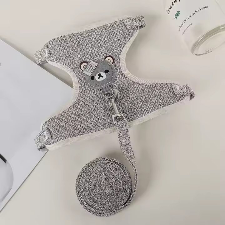 Juego de Arneses y Correa para Conejo Accesorios de Mascota para Paseos al Aire Libre - 1