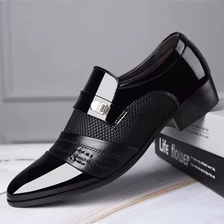 Zapatos sin cordones para hombre, zapatos Oxford de vestir a la moda para negocios, zapatos para hombre 2020, nuevos trajes clásicos de cuero para hombre, zapatos para hombre 2023 - 1