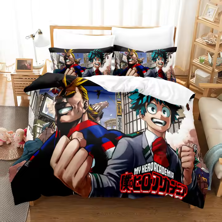 Conjunto de Cama de Héroes de Academia My Hero Academia Funda de Edredón Cómoda para Teens - 1