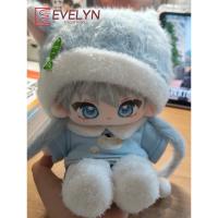 Evelyn-ropa para muñeca de 20cm, gorro de felpa azul, camiseta, pantalones, pantalones cortos, zapatos, traje Genshin Impact, juguete de peluche, ropa de vestir - details 3