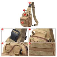 Mochila cruzada para hombre, bolso de hombro para el pecho, viaje, deportes al aire libre, escalada, táctico militar, nailon, bandolera lateral para hombre - details 8