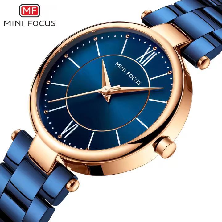 Reloj de cuarzo a la moda para mujer, movimiento japonés, acero inoxidable, resistente al agua, elegante reloj de pulsera para mujer para regalo y uso diario - 1