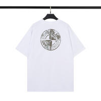 Camiseta de manga corta de alta calidad para hombre de Hip-Hop, camiseta de verano de manga corta de moda, bordado de Stone Island - details 8