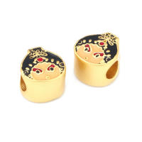 Pulseras de Brass Dorado Mate 4PCS Grande Agujero Abalorios para Hacer Joyas DIY - details 16