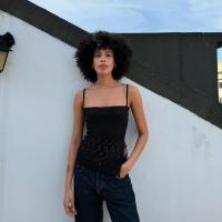 BUNO-ropa estética para mujer, cuello en V, tirantes finos, chaleco sin mangas, ropa coqueta, ropa de calle - details 7