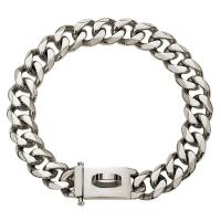 con hebilla, resistente, 19MM espesor, ancho, Collar cadena eslabones cubanos Metal de acero inoxidable para perros grandes - details 1